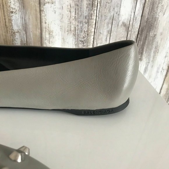BALENCIAGA Gray 'Gris Perle' Lambskin Silver 39 - Picture 3 of 12